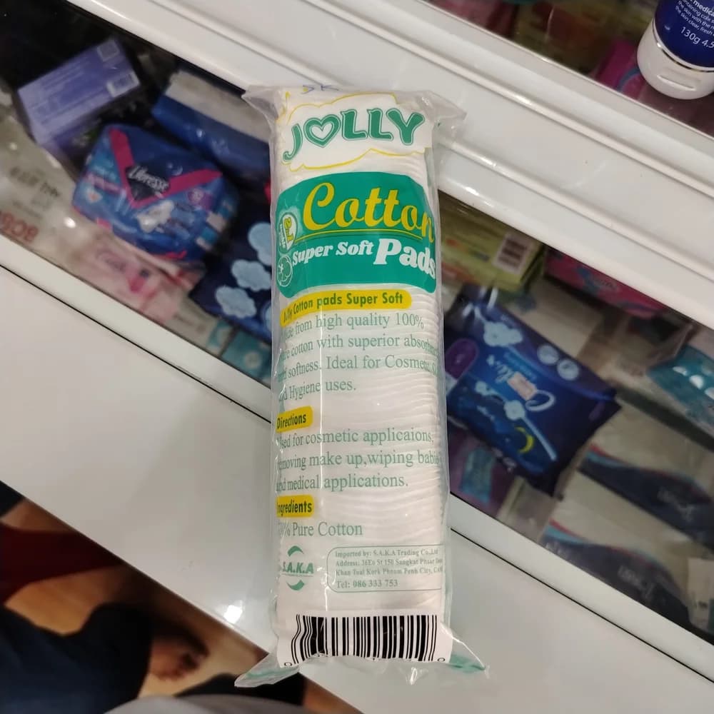 JOLLY 60 pads, 100% pure cotton