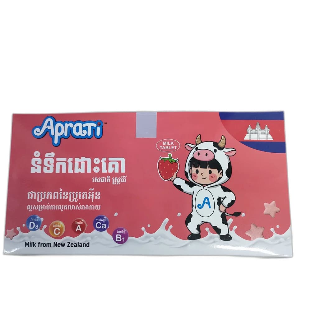 Aprati Strawberry Calcium 154 mg per 15 tablets
