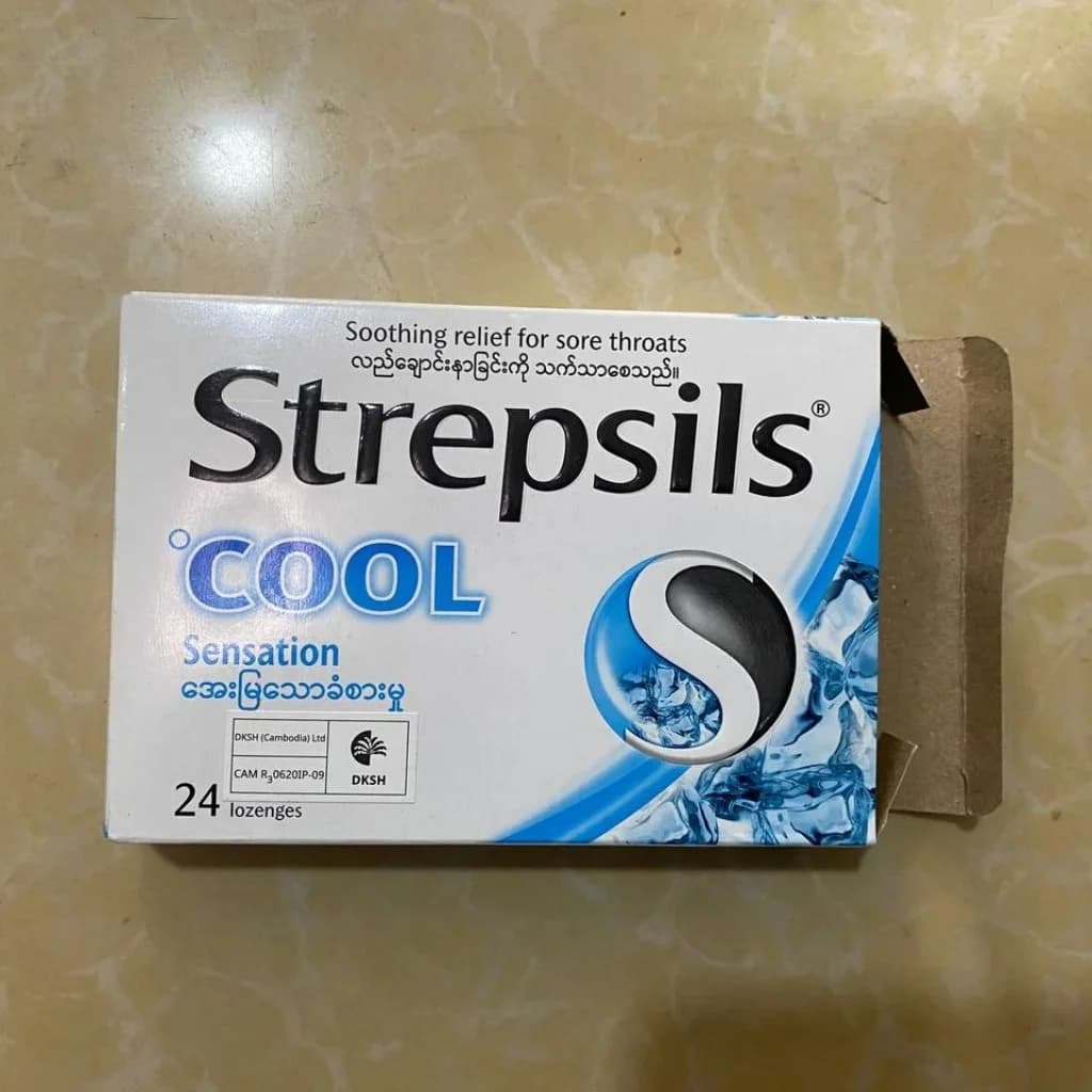 Strepsils 2,4-dichlorobenzyl alcohol 1.2mg + Amylmetacresol 0.6mg