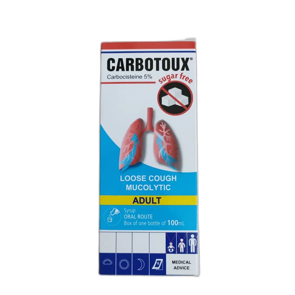 Carbotoux Carbocisteine 5% (250 mg/5 ml)