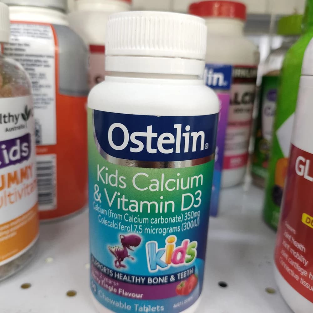 Ostelin Kids Calcium & Vitamin D3 Chewable Tablets Calcium 350 mg / Vitamin D3 300 IU per tablet