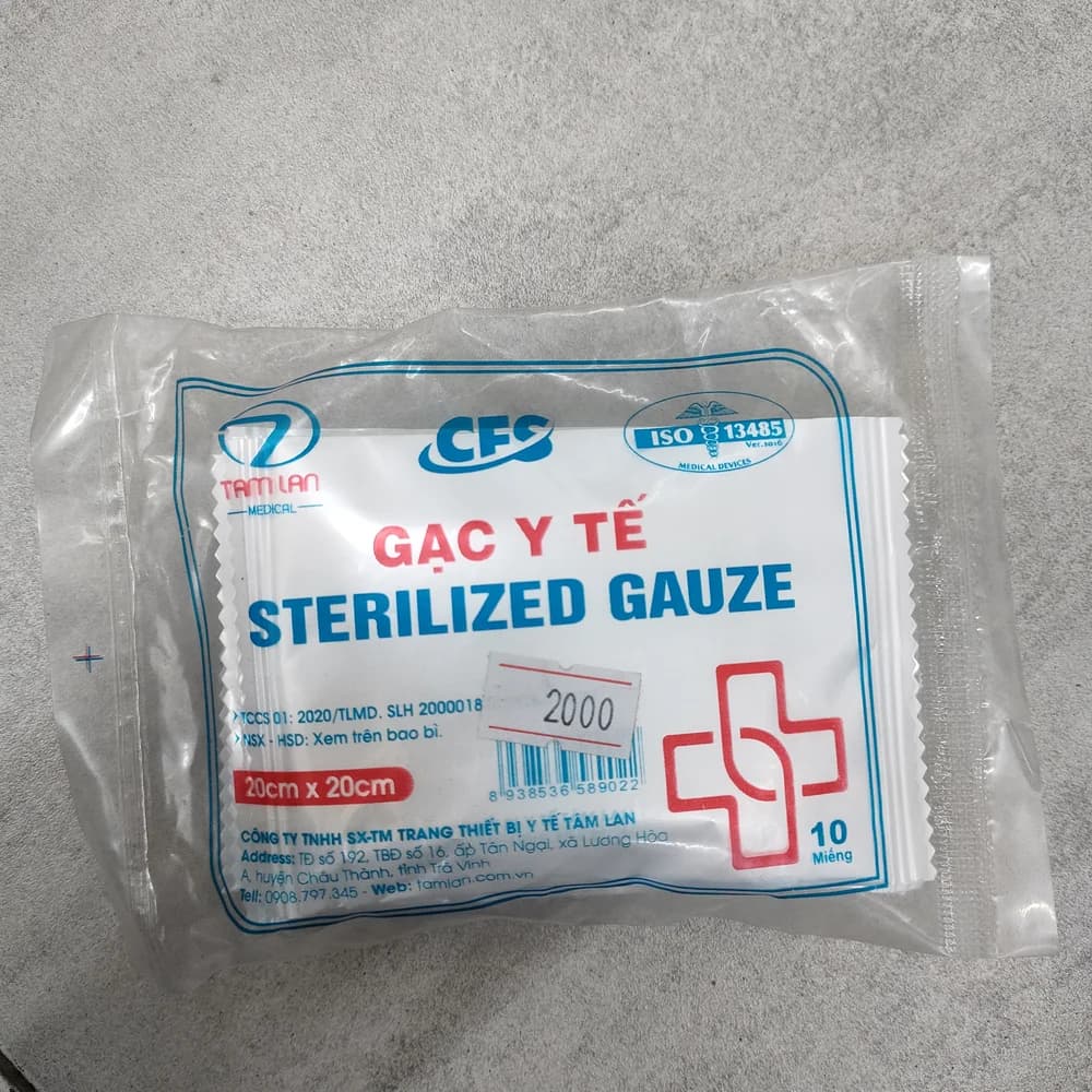 Sterilized Gauze (Tam Lan CFC) 20cm x 20cm and 20cm x 40cm pieces