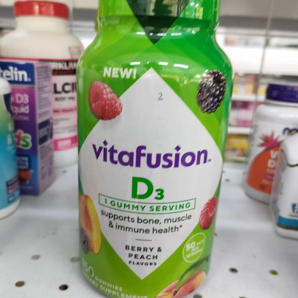 Vitafusion Vitamin D3 50 mcg (2000 IU) per gummy serving