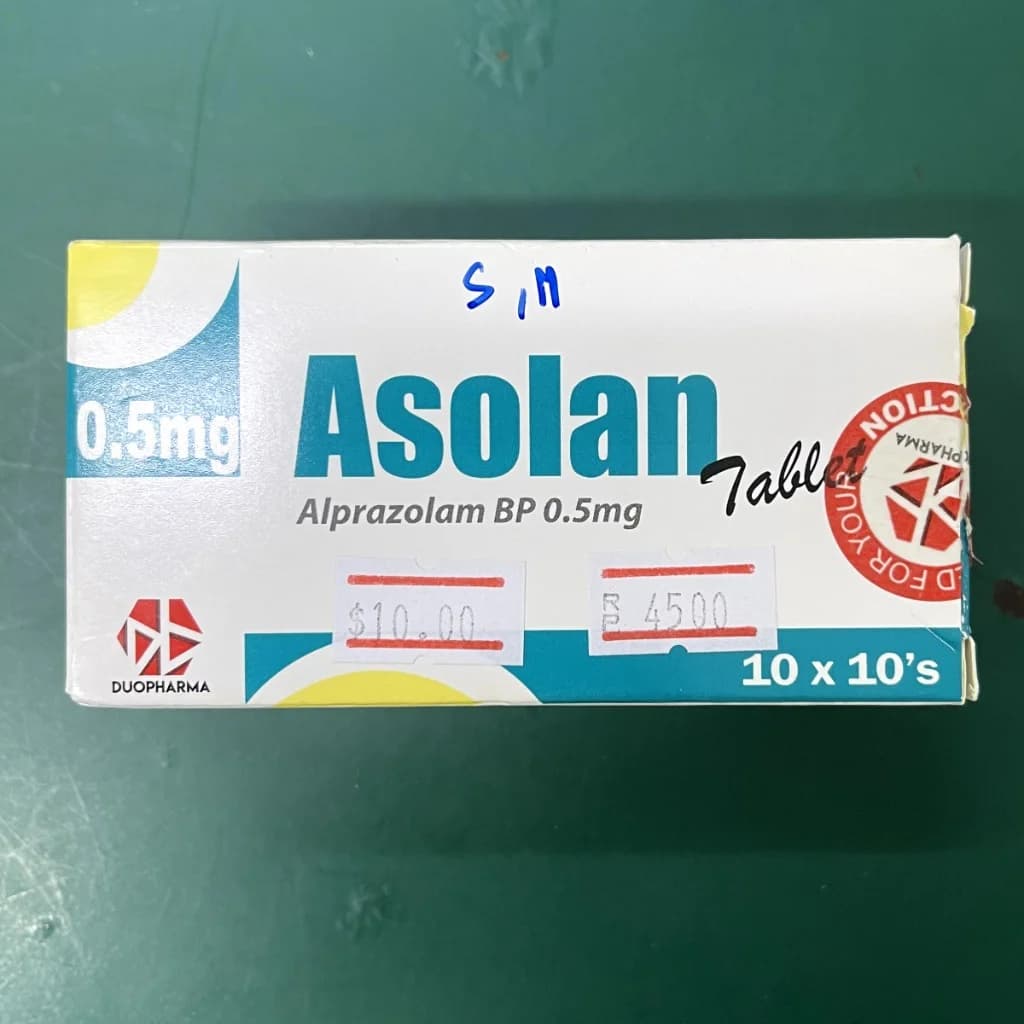 Asolan Alprazolam BP 0.5 mg 0.5mg