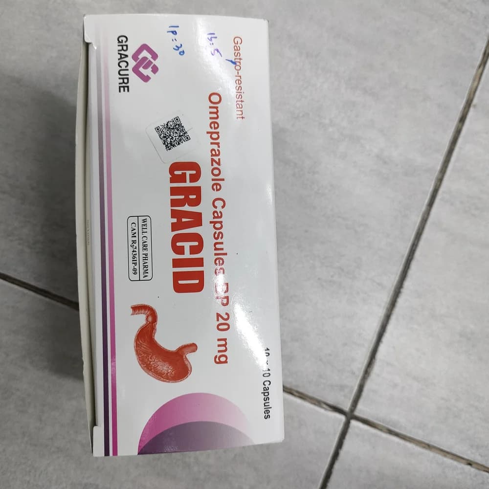 Gracid Omeprazole 20 mg per gastro-resistant capsule
