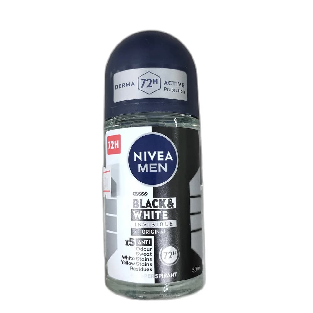 Nivea Men Black & White Invisible Original Roll On Antiperspirant 50 ml