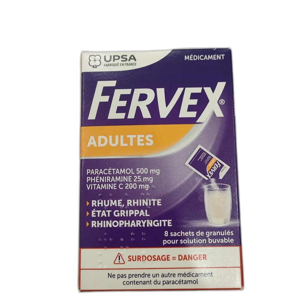 Fervex Paracetamol 500mg + Phéniramine 25mg + Vitamine C 200mg sachets