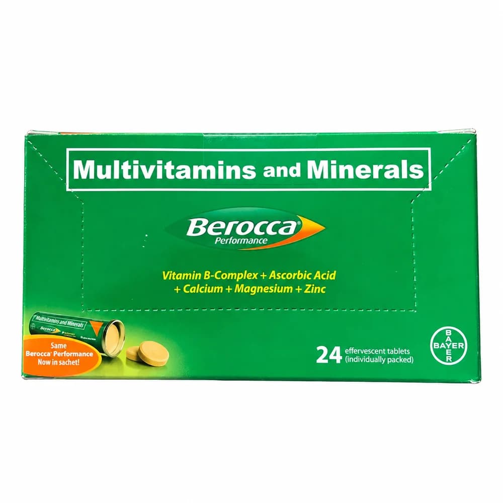 Berocca Performance Orange (Strip) Effervescent tablet (Vitamin C 500 mg + B-complex, Calcium, Magnesium, Zinc)