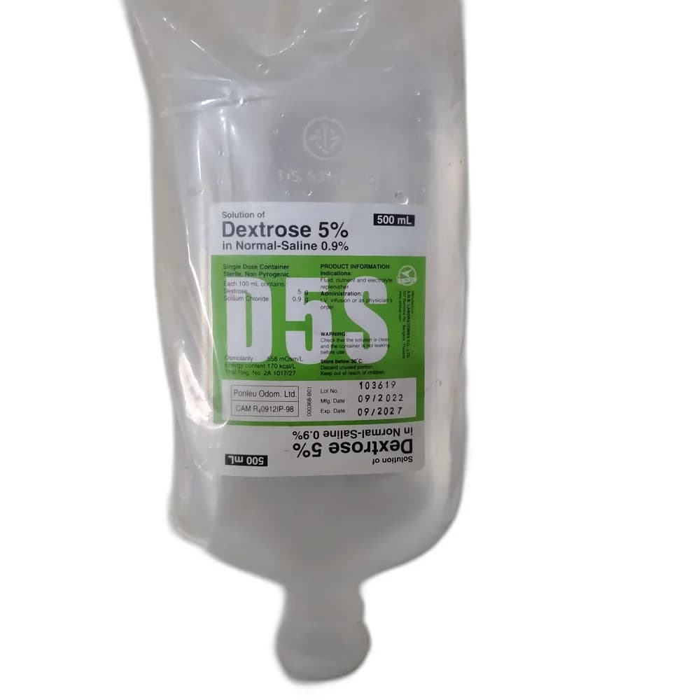 D5S Dextrose 5% in Normal-Saline 0.9%, 500 mL
