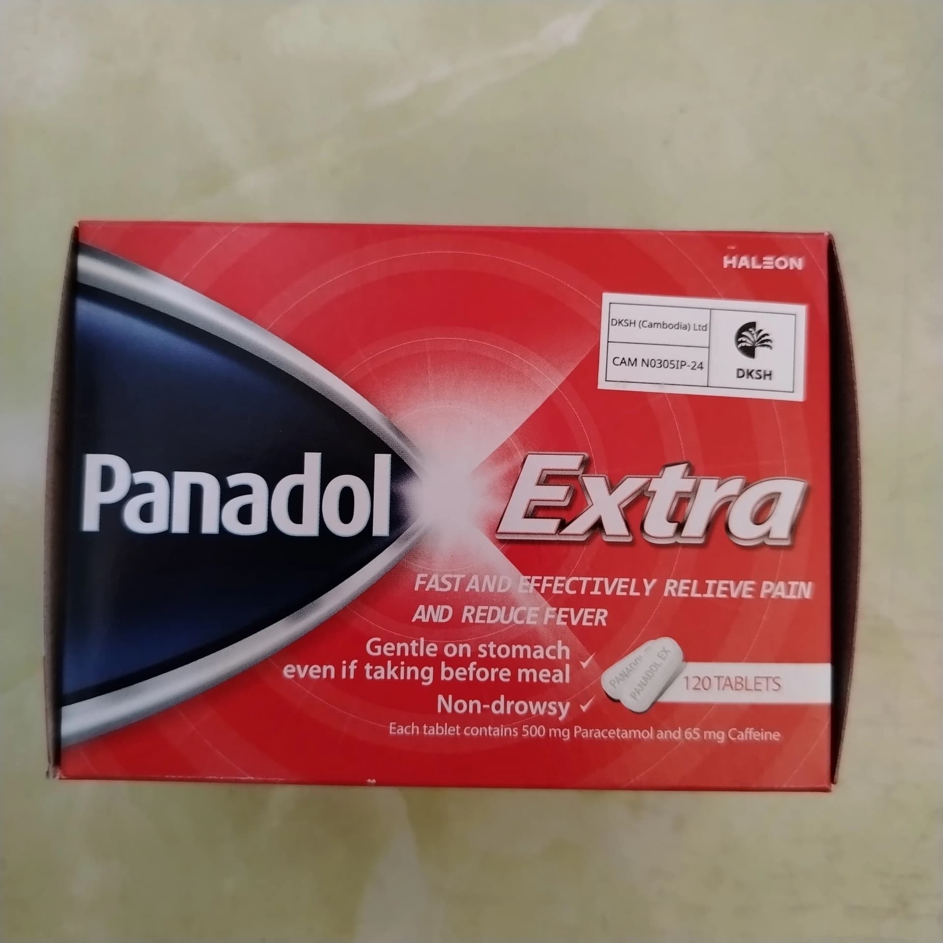 Panadol Extra 500mg Paracetamol / 65mg Caffeine