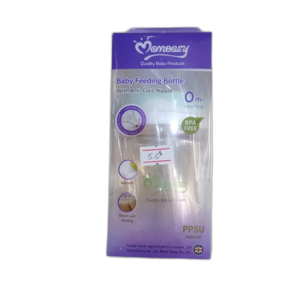 Momeasy Wide-Neck PPSU Baby Feeding Bottle 0m+ (Code No.51377) 5 oz / 150 mL