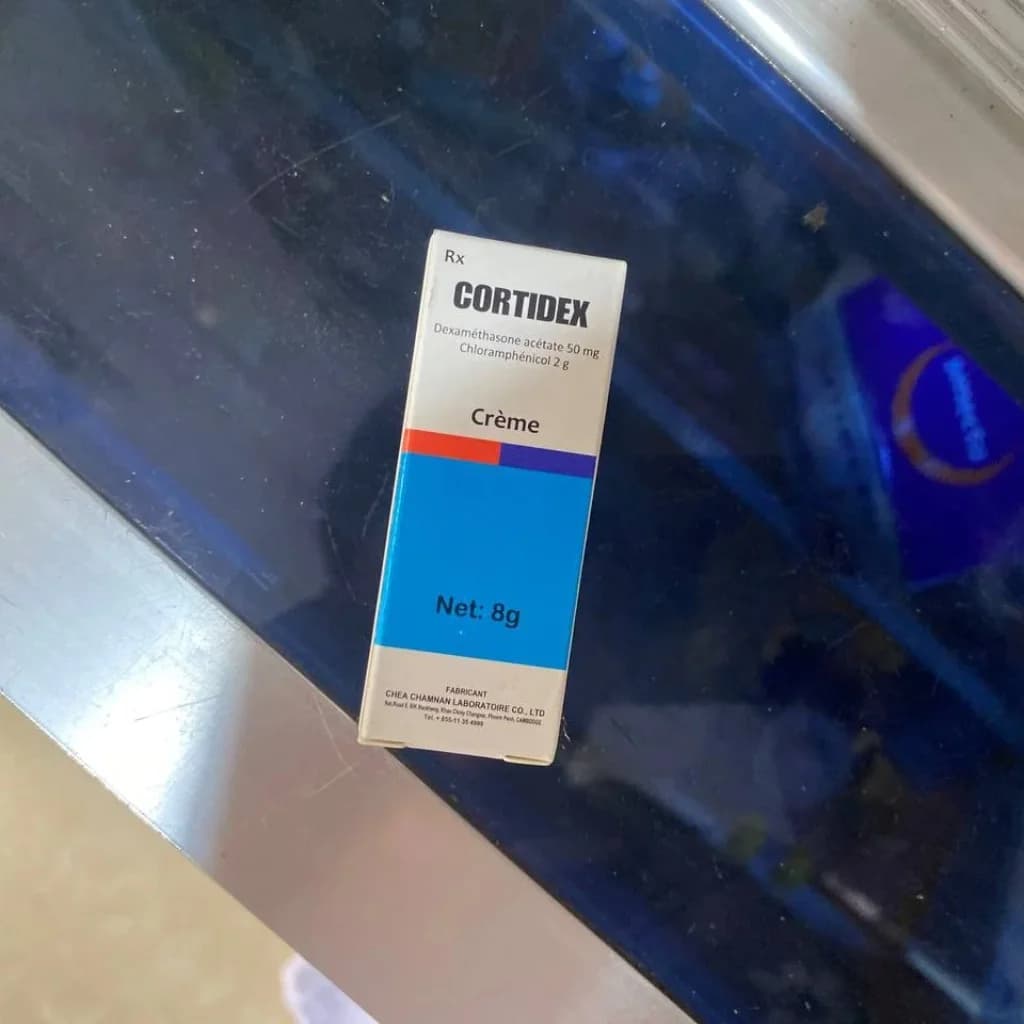 CORTIDEX Dexamethasone Acetate 50mg + Chloramphenicol 2g Cream 8g
