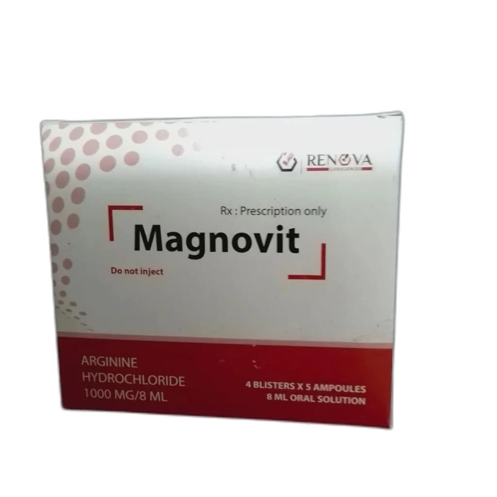Magnovit Arginine hydrochloride 1000 mg per 8 ml oral solution