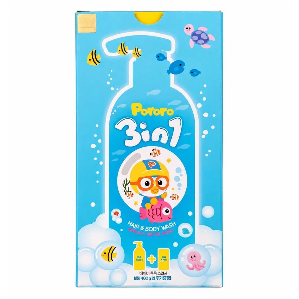 Pororo 3-in-1 Hair & Body Wash & Facial Cleanser 400 g