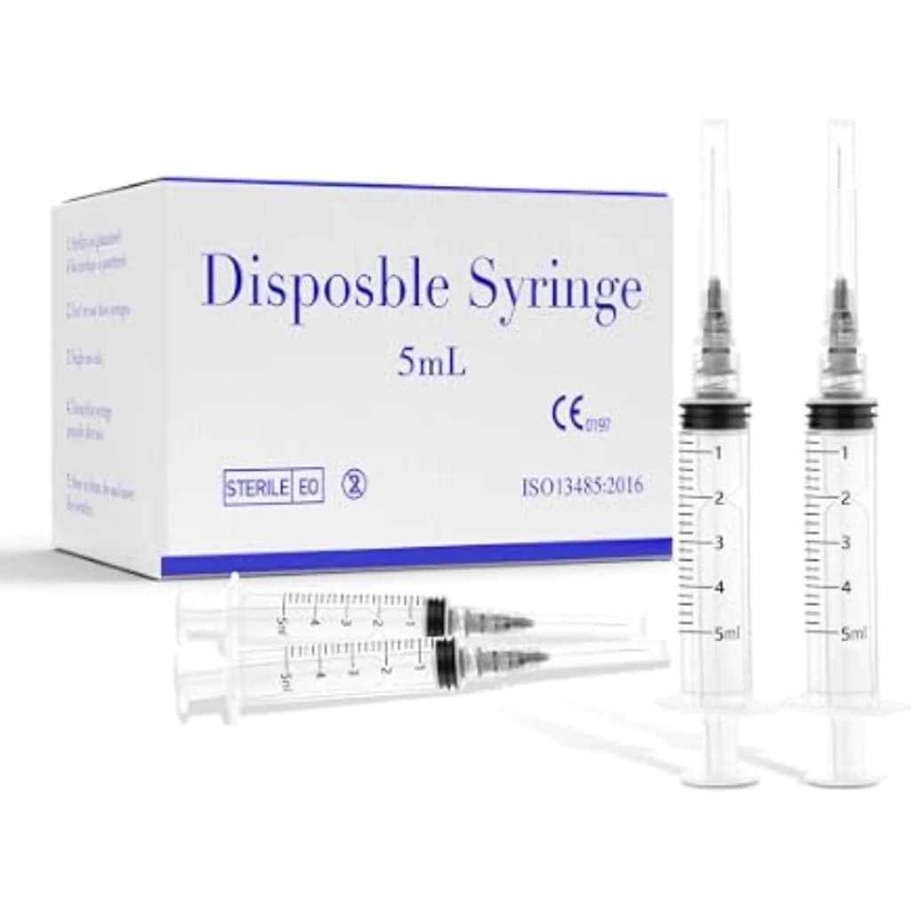 Disposable Syringe 5 mL; 25G x 1 inch needle