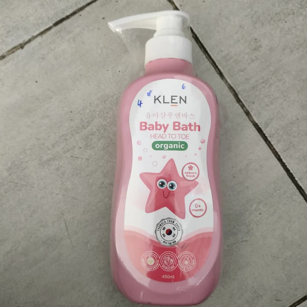 KLEN Baby Bath Head to Toe Organic Apply a generous amount onto baby's wet hair and body, lather and rinse with water.