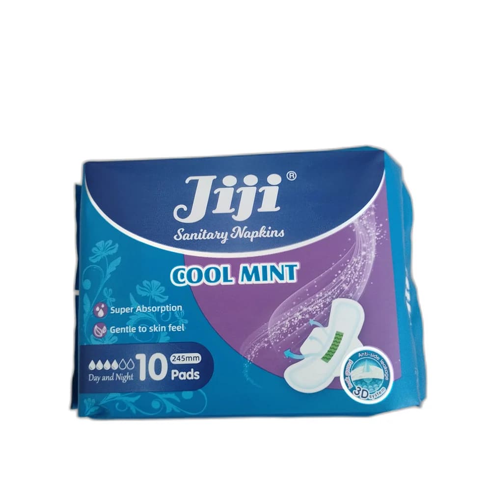 Jiji Sanitary Napkins Cool Mint Day and Night, 245 mm