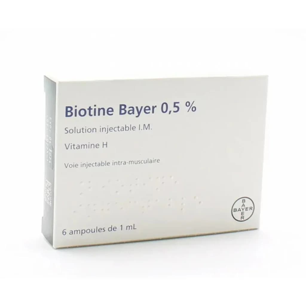 Biotine Bayer 0.5 pour cent 5 mg / 1 mL