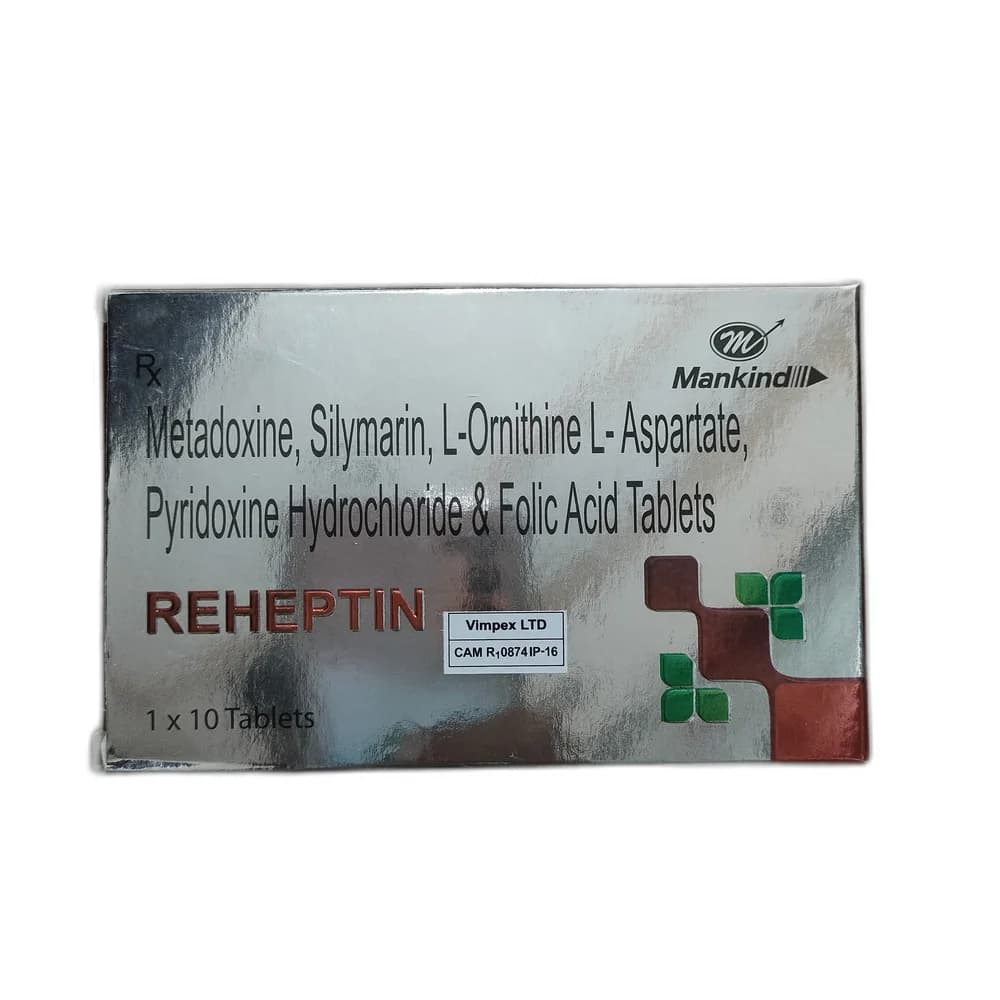 Reheptin 500 mg / 140 mg / 150 mg / 3 mg / 1.5 mg