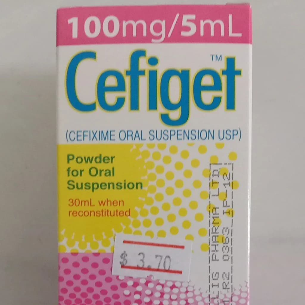 Cefiget (Cefixime) 100mg/5mL Suspension 30mL 100mg/5mL