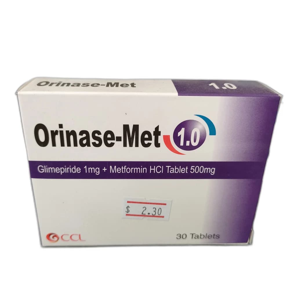 Orinase-Met Glimepiride 1 mg + Metformin HCl 500 mg