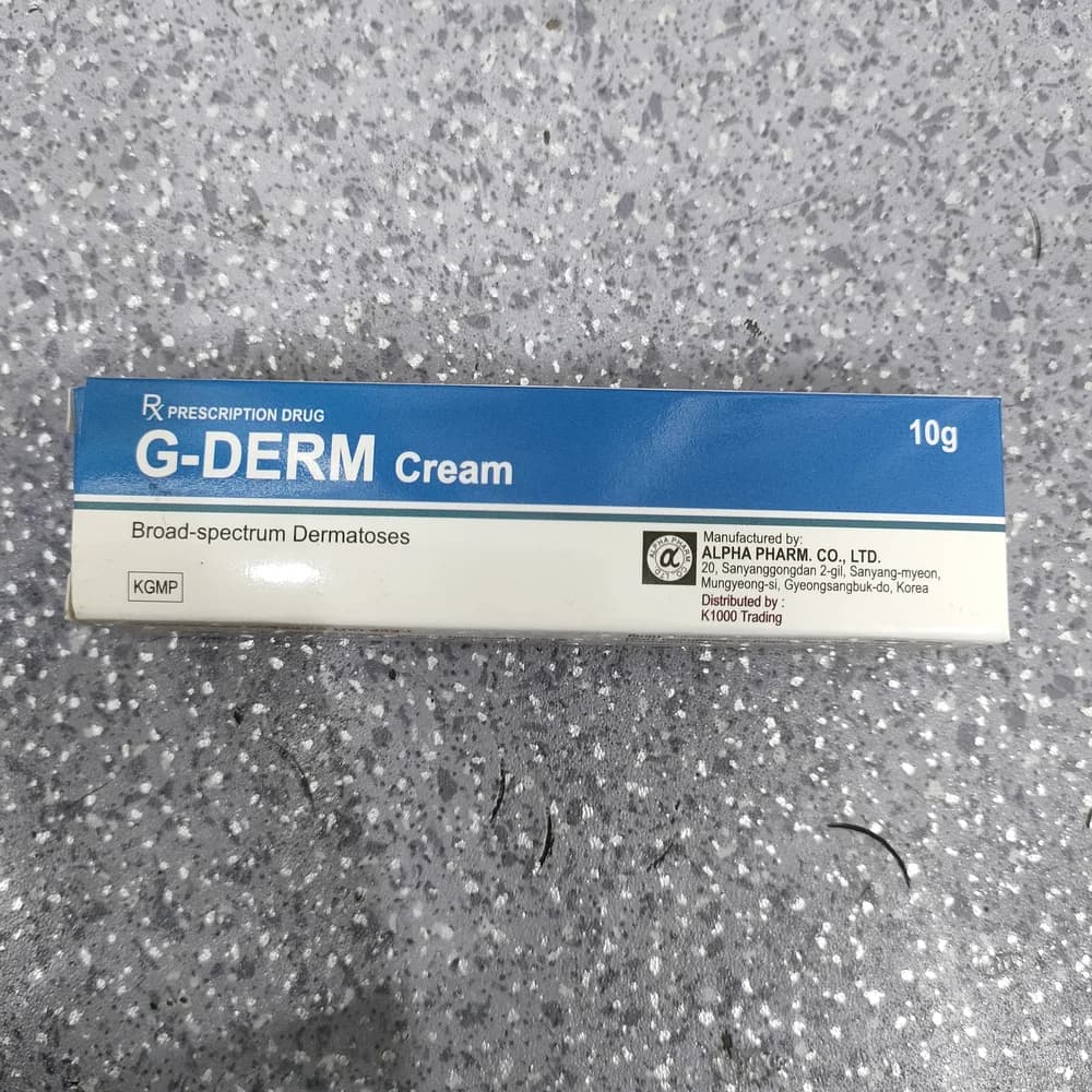 G-Derm Cream Betamethasone Dipropionate 0.64 mg (eq. Betamethasone 0.5 mg) + Gentamicin Sulfate 1 mg + Clotrimazole 10 mg per 1 g