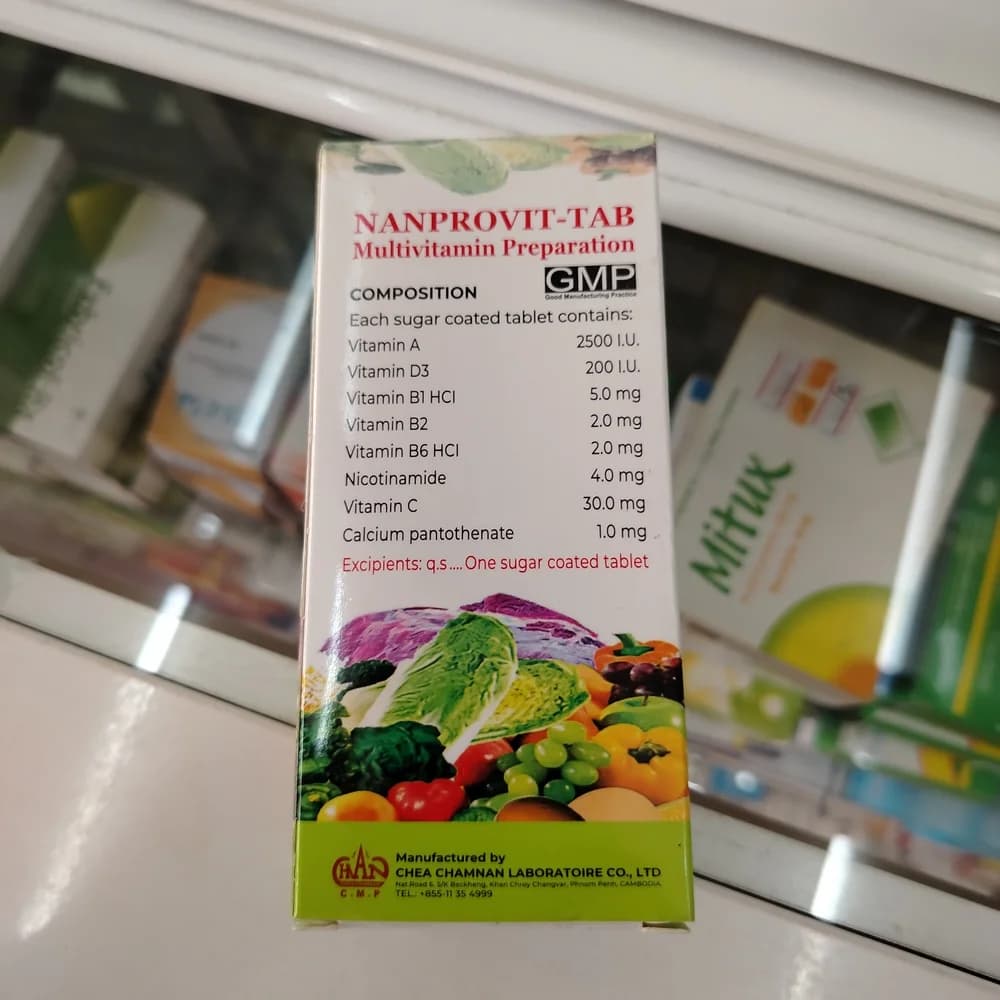 NANPROVIT-TAB Multivitamin preparation; sugar-coated tablet