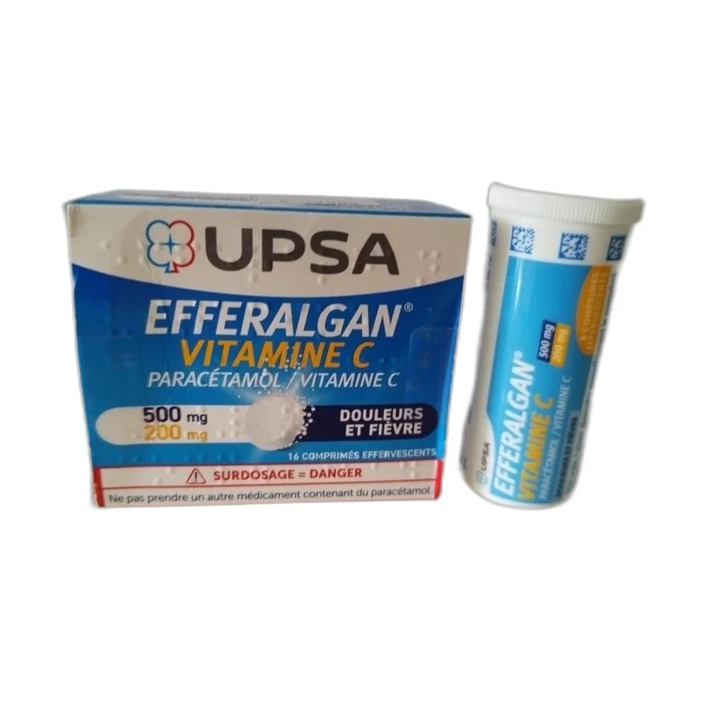 Efferalgan Vitamin C Paracetamol 500 mg + vitamin C 200 mg per effervescent tablet