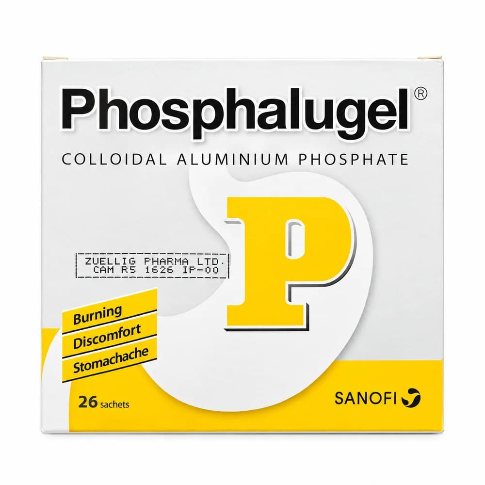 Phosphalugel 20% colloidal aluminium phosphate gel, 20 g oral suspension sachet