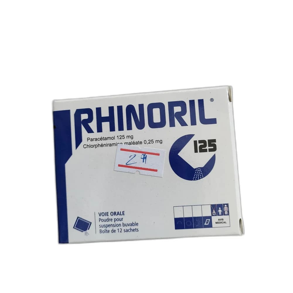 Rhinoril 125 Paracetamol 125mg / Chlorpheniramine maleate 0.25mg per sachet