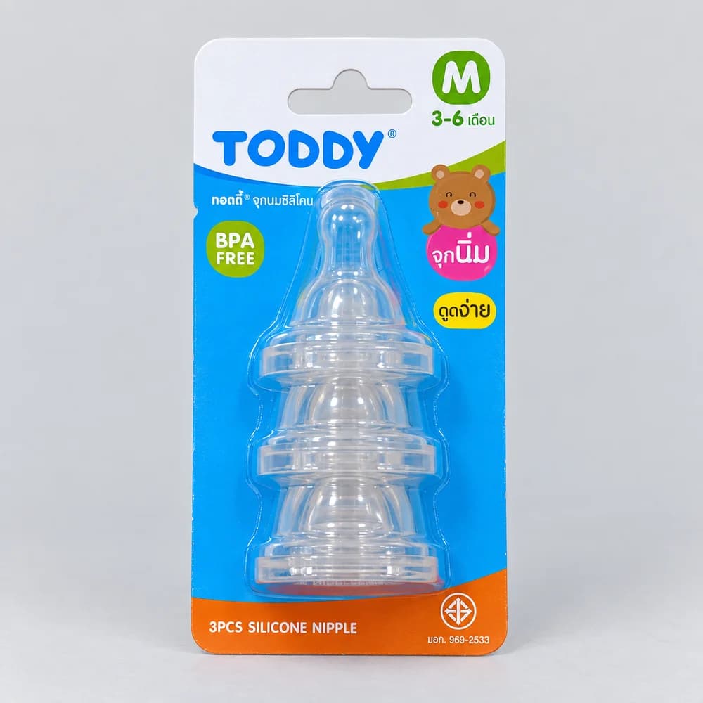 TODDY Silicone Nipple M M / 3-6m