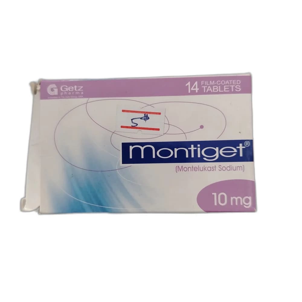 Montiget 10 Montelukast 10 mg per film-coated tablet (14 tablets per box)