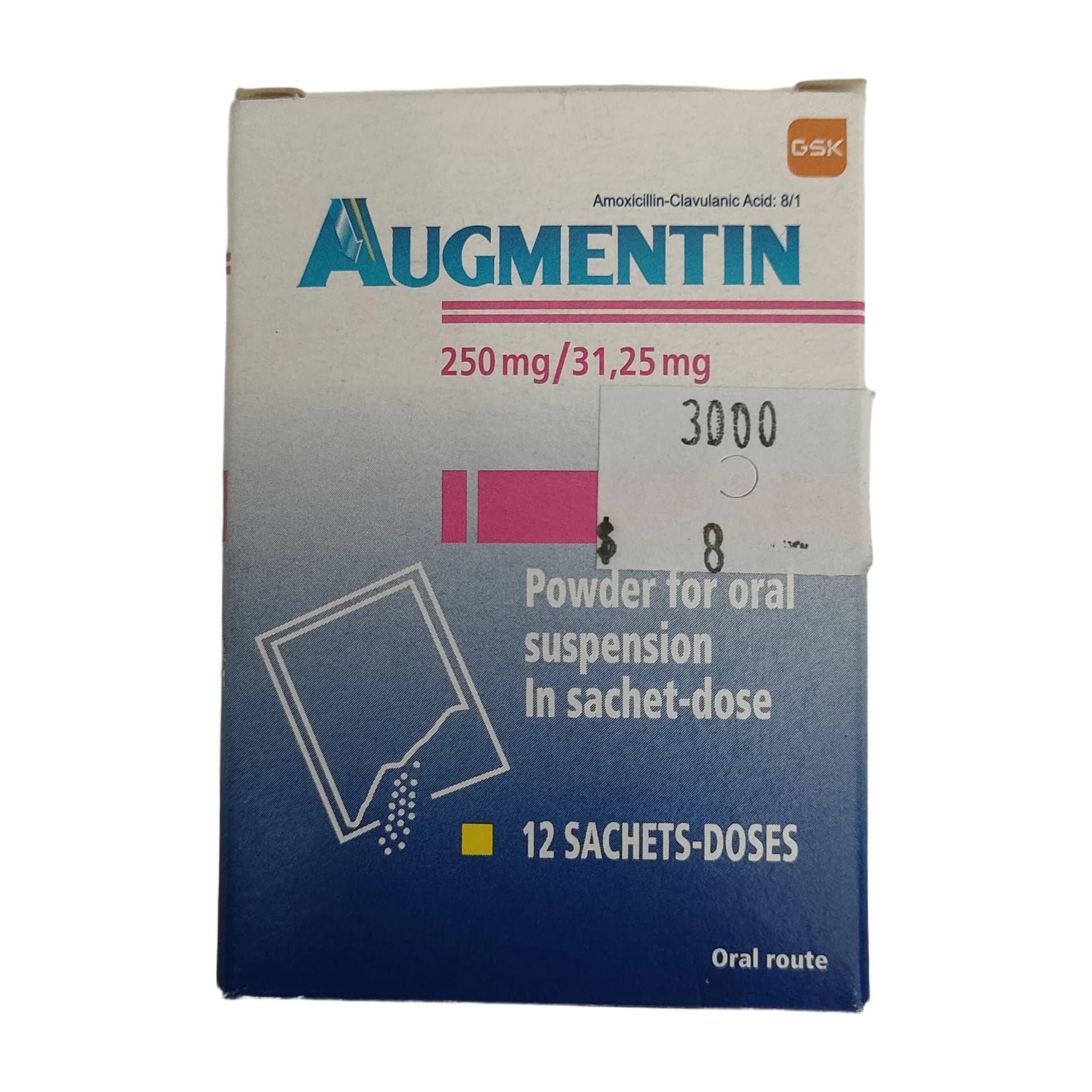 Augmentin 250mg/31.25mg per sachet