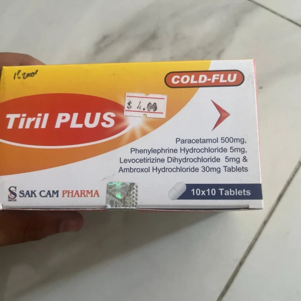 Tiril PLUS Paracetamol (500mg), Phenylephrine HCl (5mg), Levocetirizine DiHCl (5mg), Ambroxol HCl (30mg)