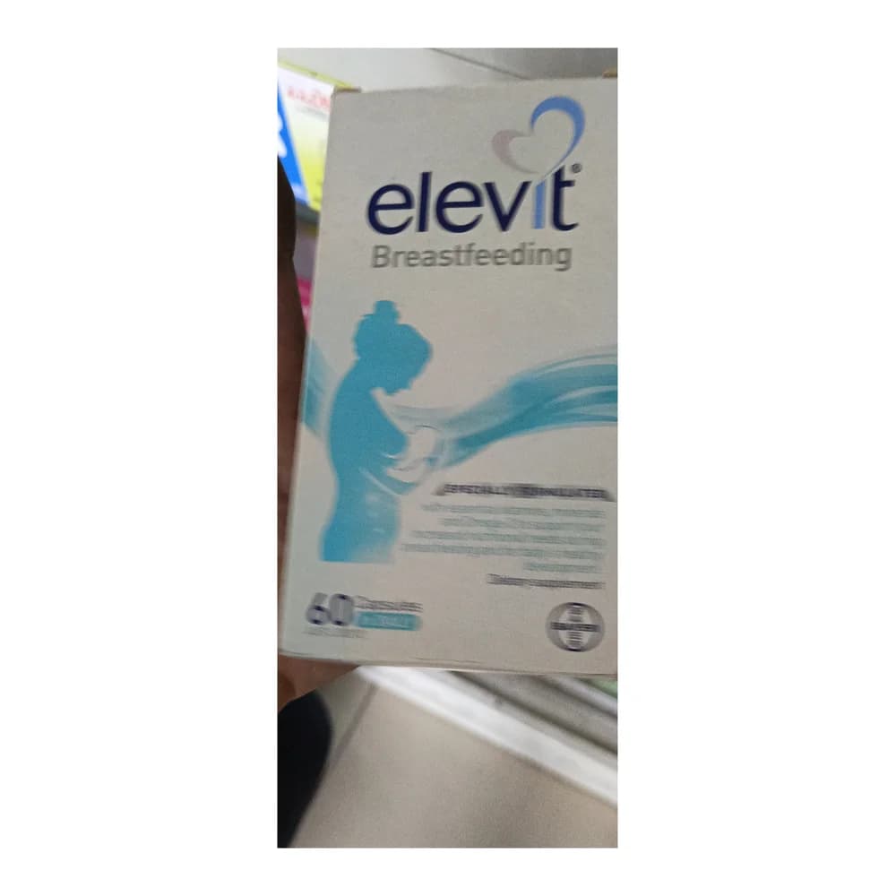 Elevit Breastfeeding DHA 200 mg / Folic acid 500 mcg / Iodine 225 mcg / Iron 9 mg / Vitamin D3 15 mcg (600 IU) per capsule