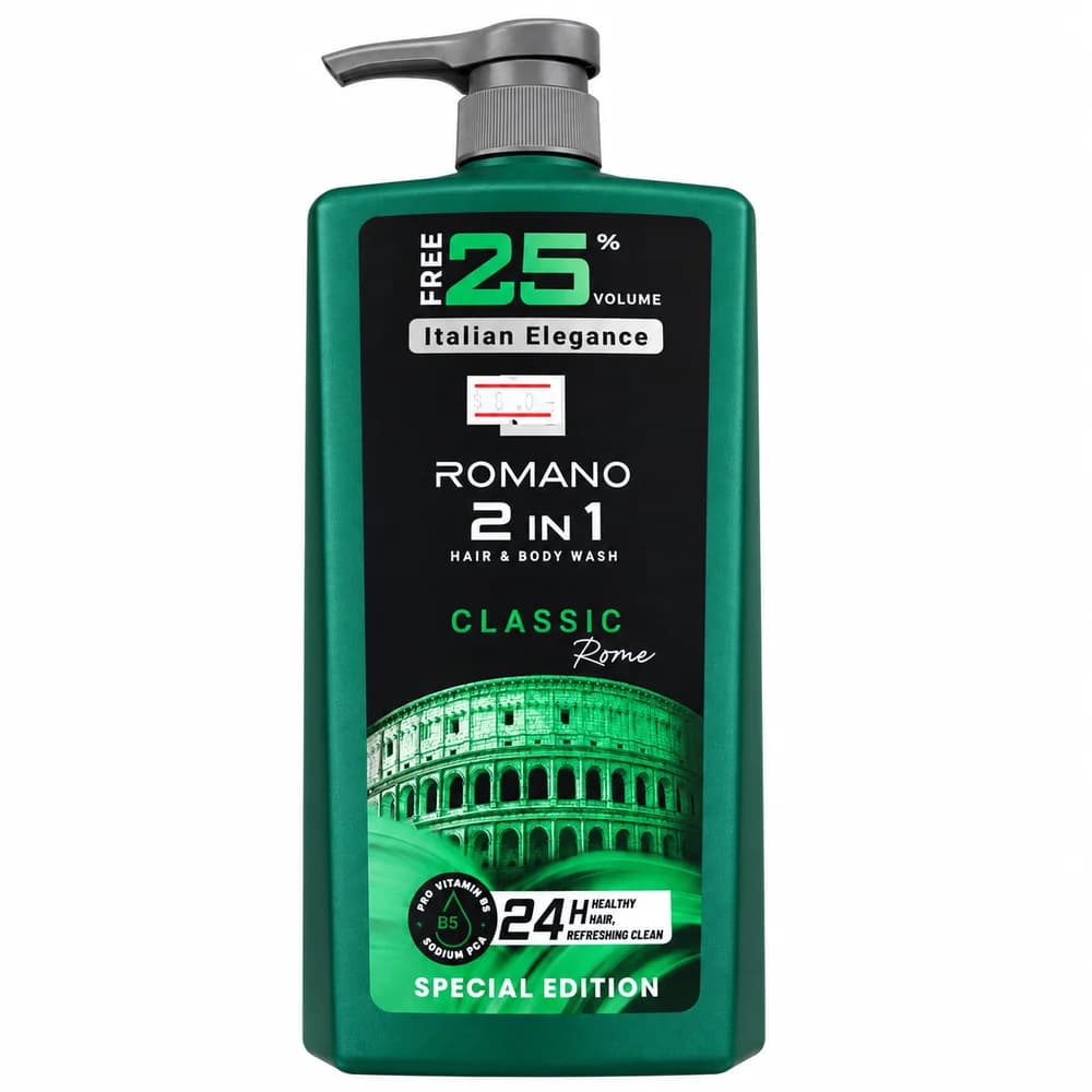 Romano Classic 2-in-1 Hair & Body Wash (Rome Special Edition) 900 g