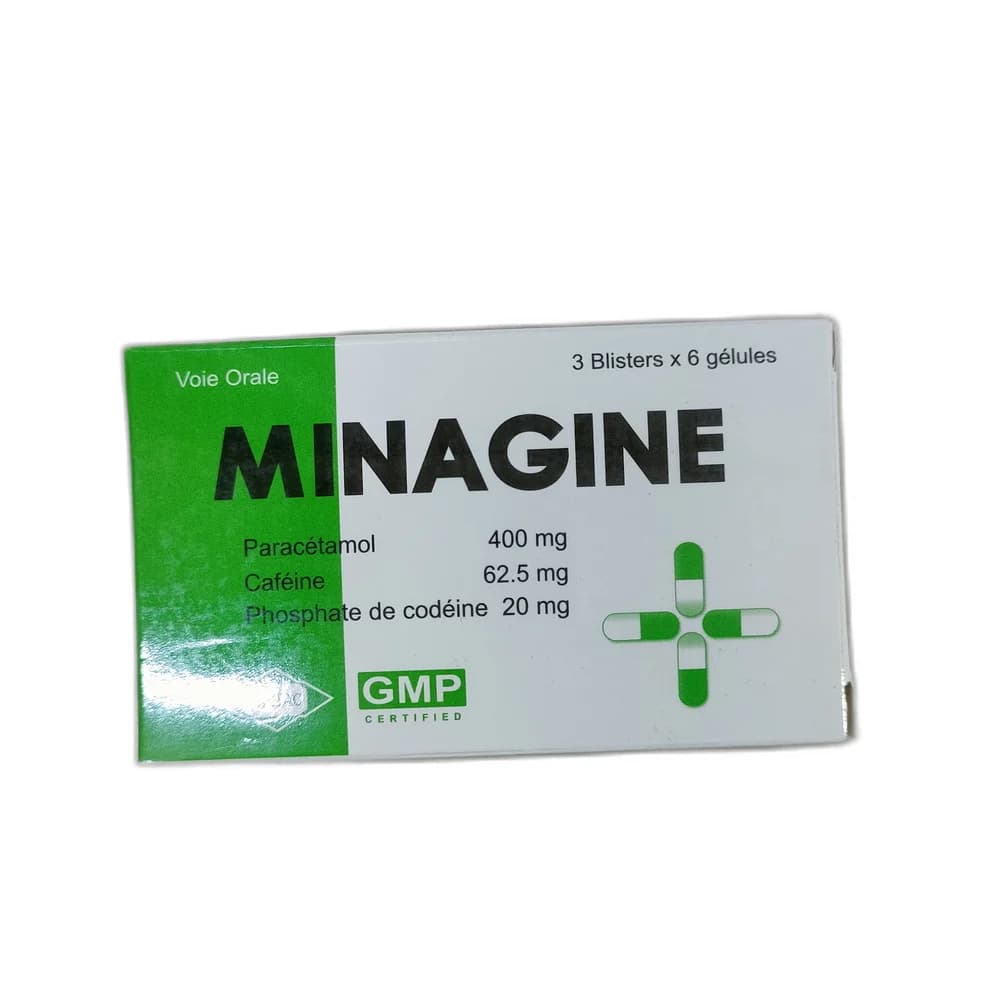 Minagine Paracetamol 400 mg / Caffeine 62.5 mg / Codeine phosphate hemihydrate 20 mg