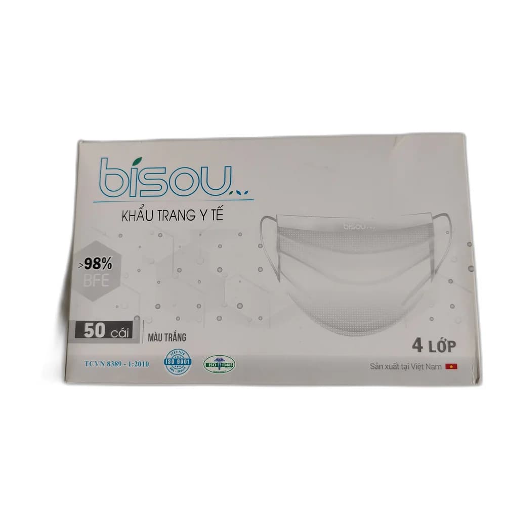 Bisou 50 pieces, 4-ply, white
