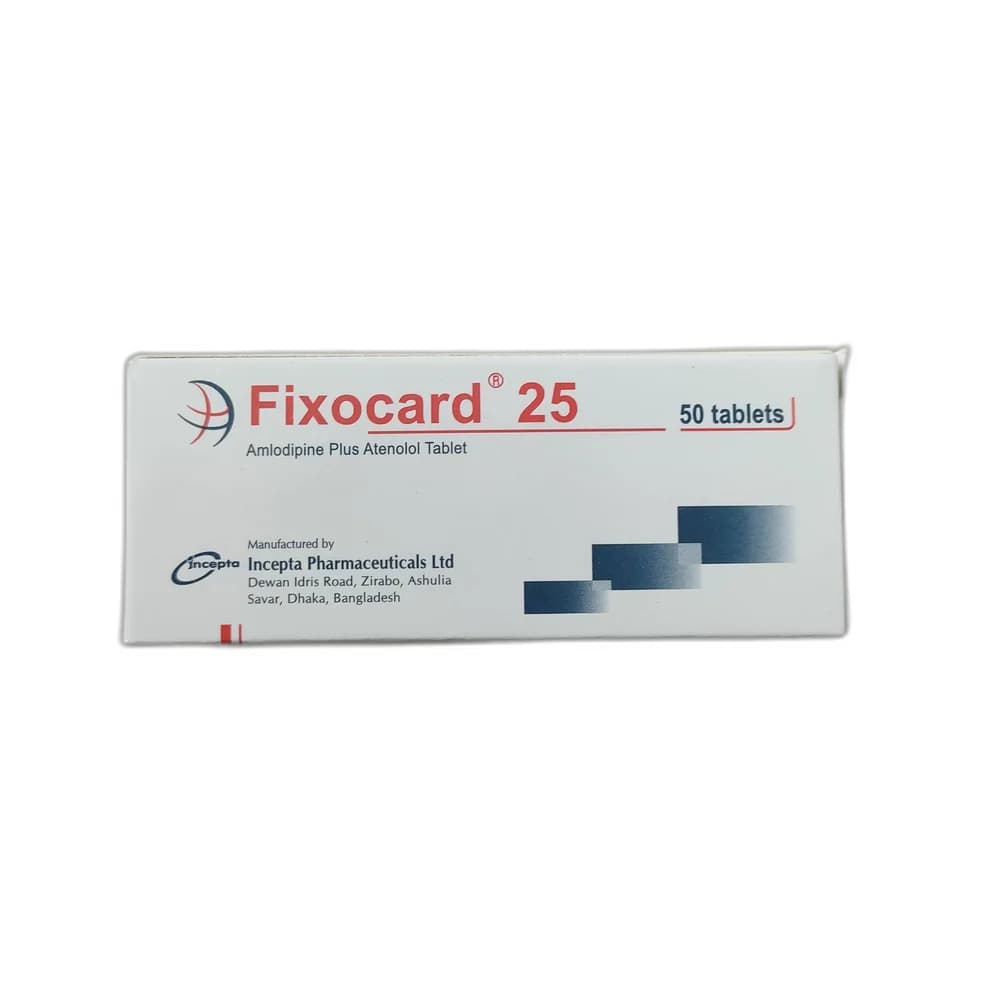 Fixocard Amlodipine 5 mg + Atenolol 25 mg