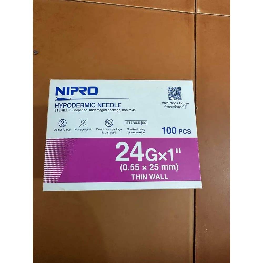 Nipro 24G × 1 inch (0.55 × 25 mm)
