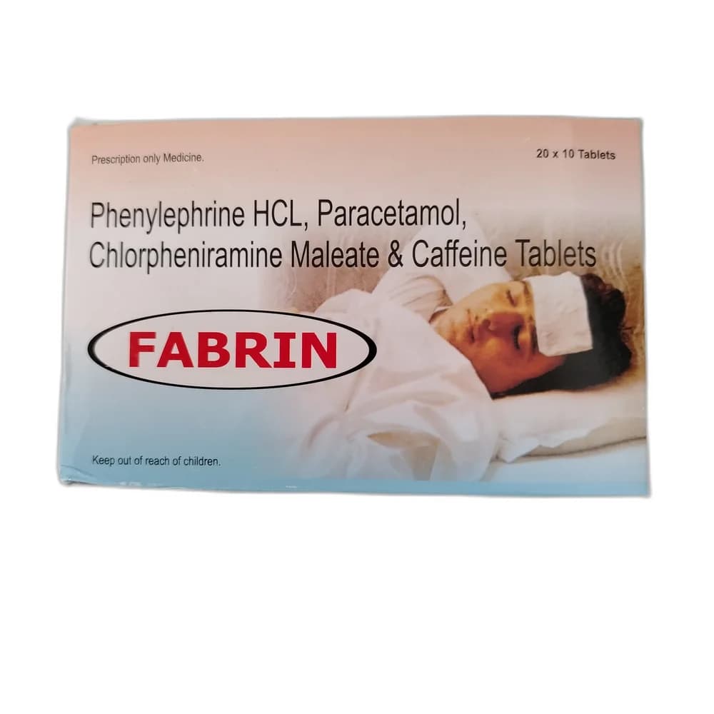 Fabrin 10 mg / 500 mg / 2 mg / 30 mg