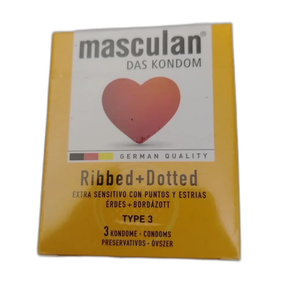 Masculan Ribbed + Dotted Type 3