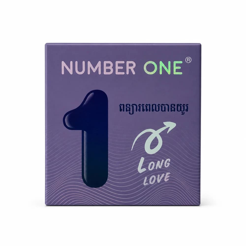Number One Long Love smooth condom with benzocaine 5% w/w
