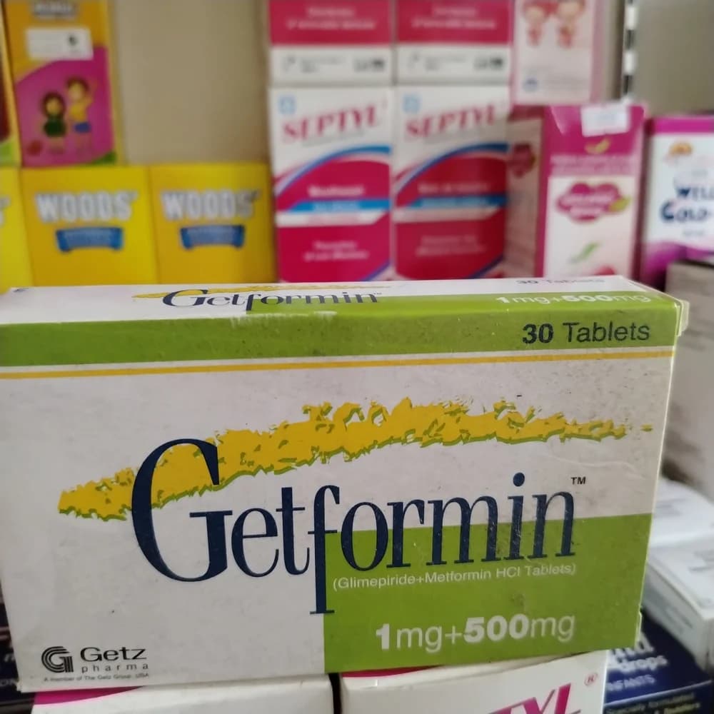 Getformin 1 mg + 500 mg