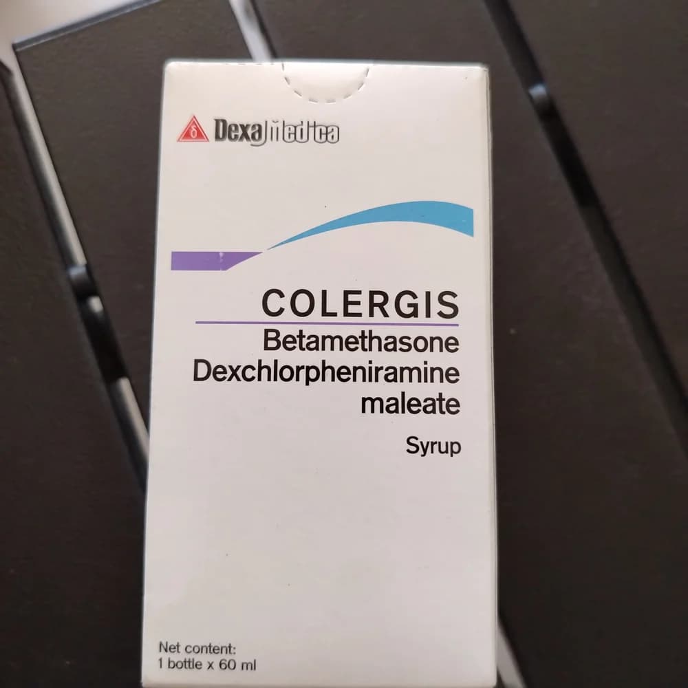 Colergis Per 5 ml: Betamethasone 0.25 mg, Dexchlorpheniramine maleate 2 mg