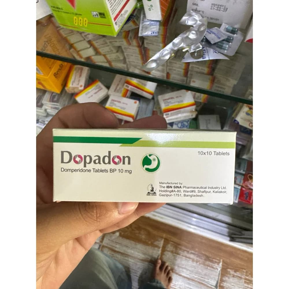 Dopadon Domperidone 10 mg uncoated tablets