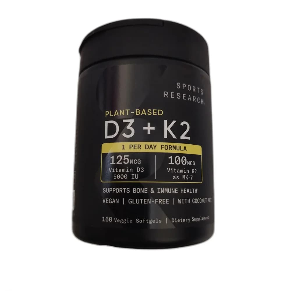 Sports Research Plant-Based D3 + K2