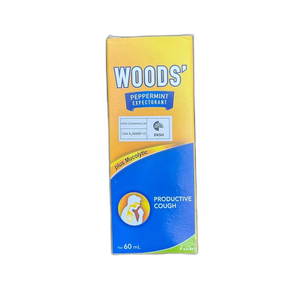 Woods' Bromhexine hydrochloride 4 mg / guaifenesin 100 mg per 5 mL
