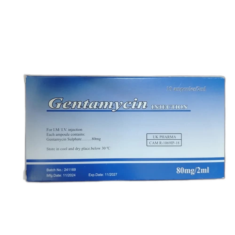 Gentamycin 80 mg / 2 ml