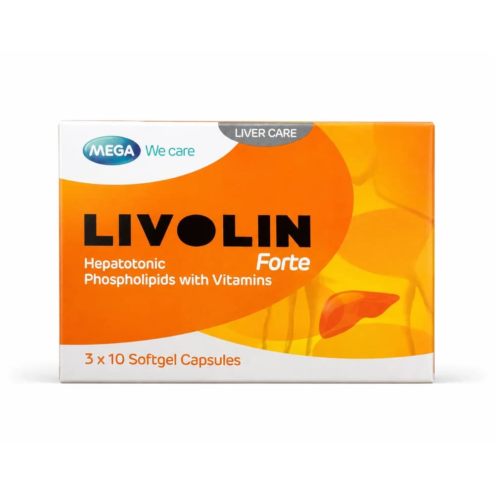 LIVOLIN Forte Essential phospholipids with vitamins; 30 softgel capsules
